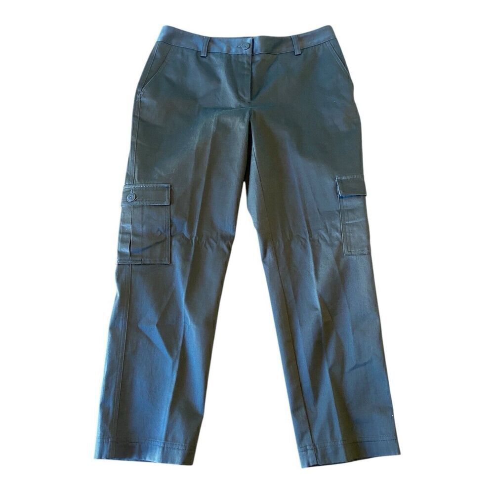 Dana Buchman cargo cropped pants sz 4 cotton spandex 25 " inseam